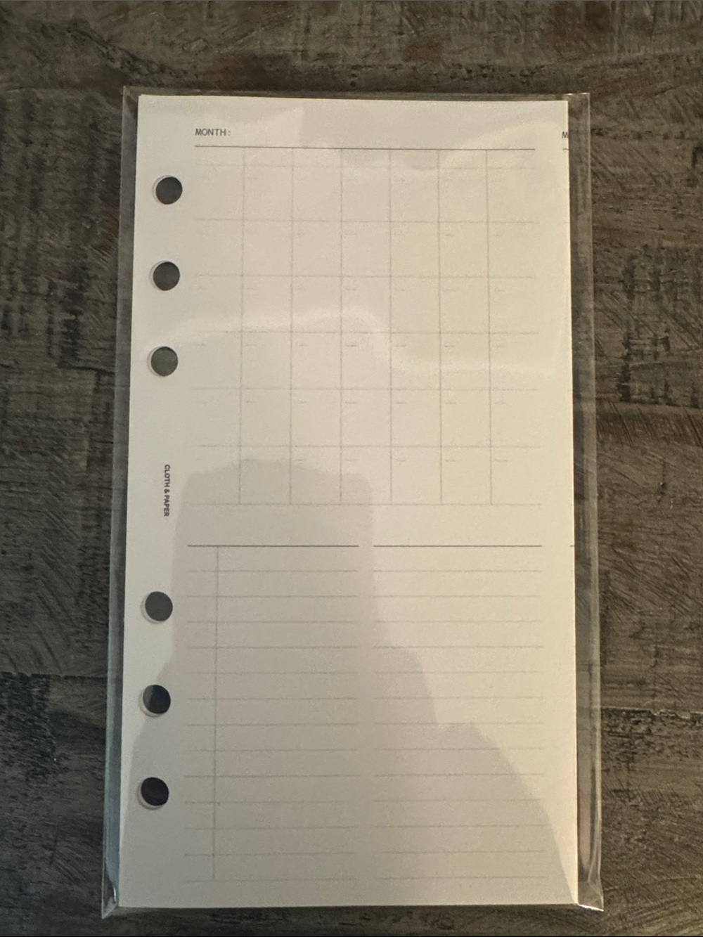 🏷️ NWT Cloth & Paper Foldout Month Insert | Personal Size - Picture 2 of 3